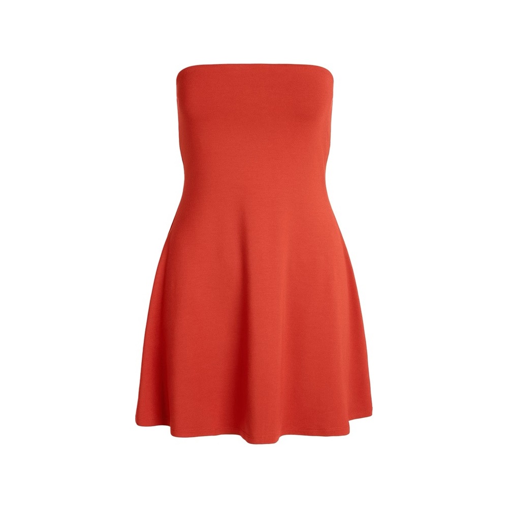 Skims smooth lounge strapless mini dress Color terra